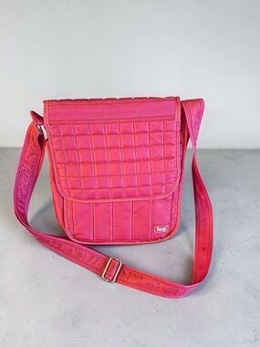 Lug Hot Pink Moped Quilted Crossbody Bag, Like New